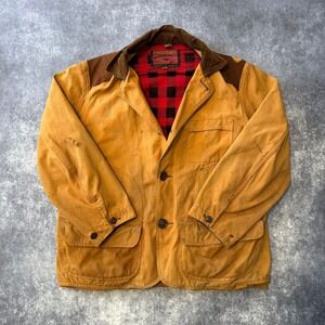 Vintage 50s 60s Cumberland Masland Hunting Jacket Mens 42 Brown Duck Canvas